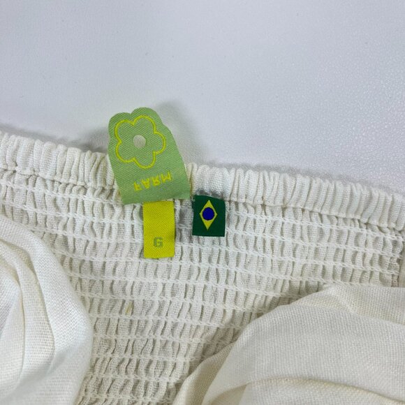 NWOT Farm Rio Linen Blend White Sleeveless Maxi Dress Size L - Picture 8 of 12